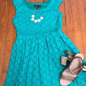 Green lace pull on Dress